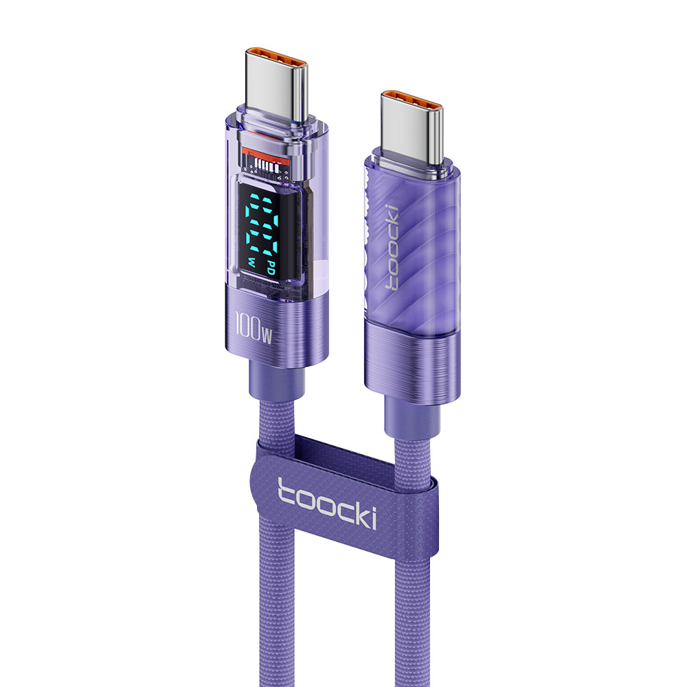 TOOCKI TQ-X36C2 2m PD 100W USB-C Cable Fast Charging 480Mbps Data Cord TOOCKI TQ-X36C2 2m PD 100W USB-C Cable Fast Charging 480Mbps Data Cord